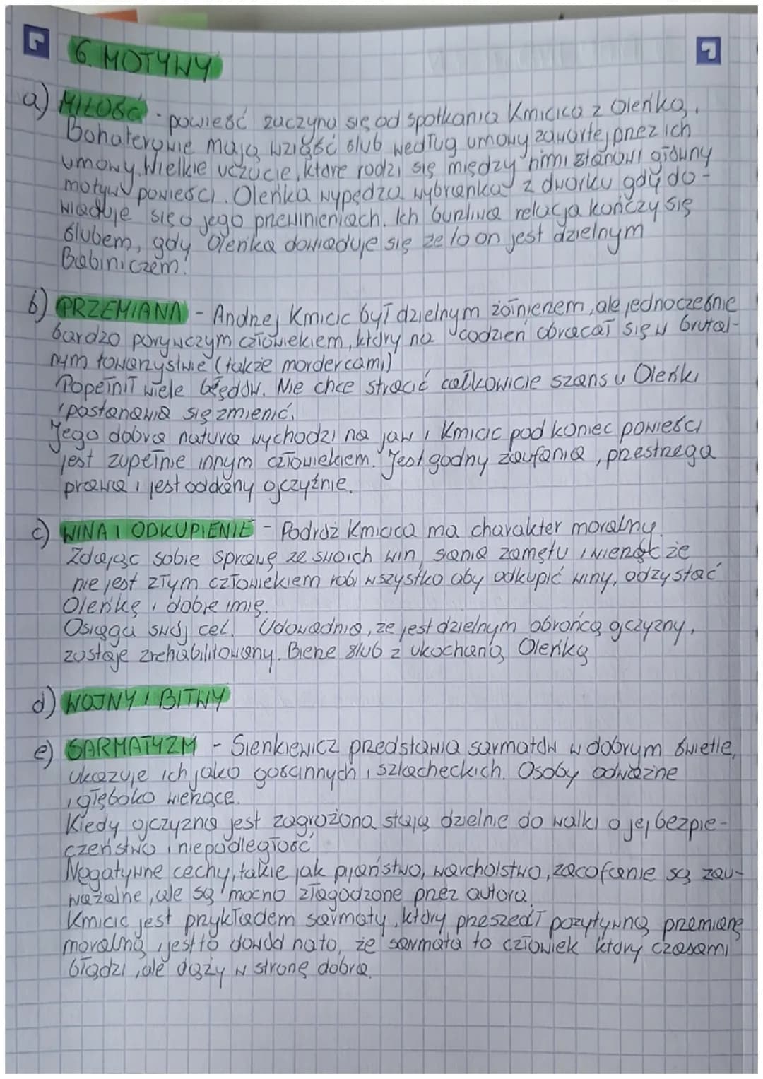 POTOP
W.SIENKIENICZ
1. IDEA
Potop" przedstawia losy dzielnego, niepokornego zoiniera Andreja
Kmicica, który pod wpływem wydanem historycznyc