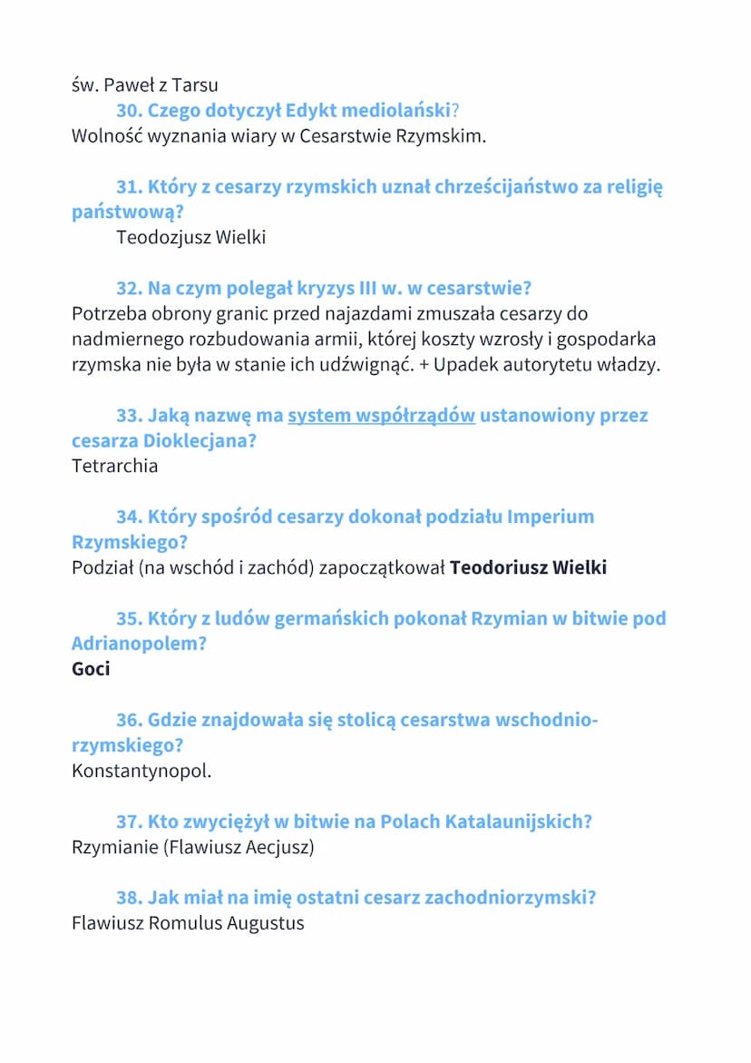 Dzieje starożytnego Rzymu
1. Dwaj bracia, z których jeden został królem Rzymu
Romulus i Remus (Romulus)
2. W jakich latach Rzym pozostawał k