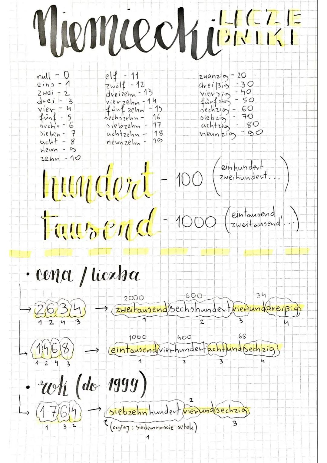 Niemieckittikt
elf - 11
zwölf-12
dreizehn 13
null - 0
eins - 1
Zwei - 2
drei 3
vier- u
fünf - 5
sech's - 6
Sieben- 7
acht
heun
zehn
10
vierz