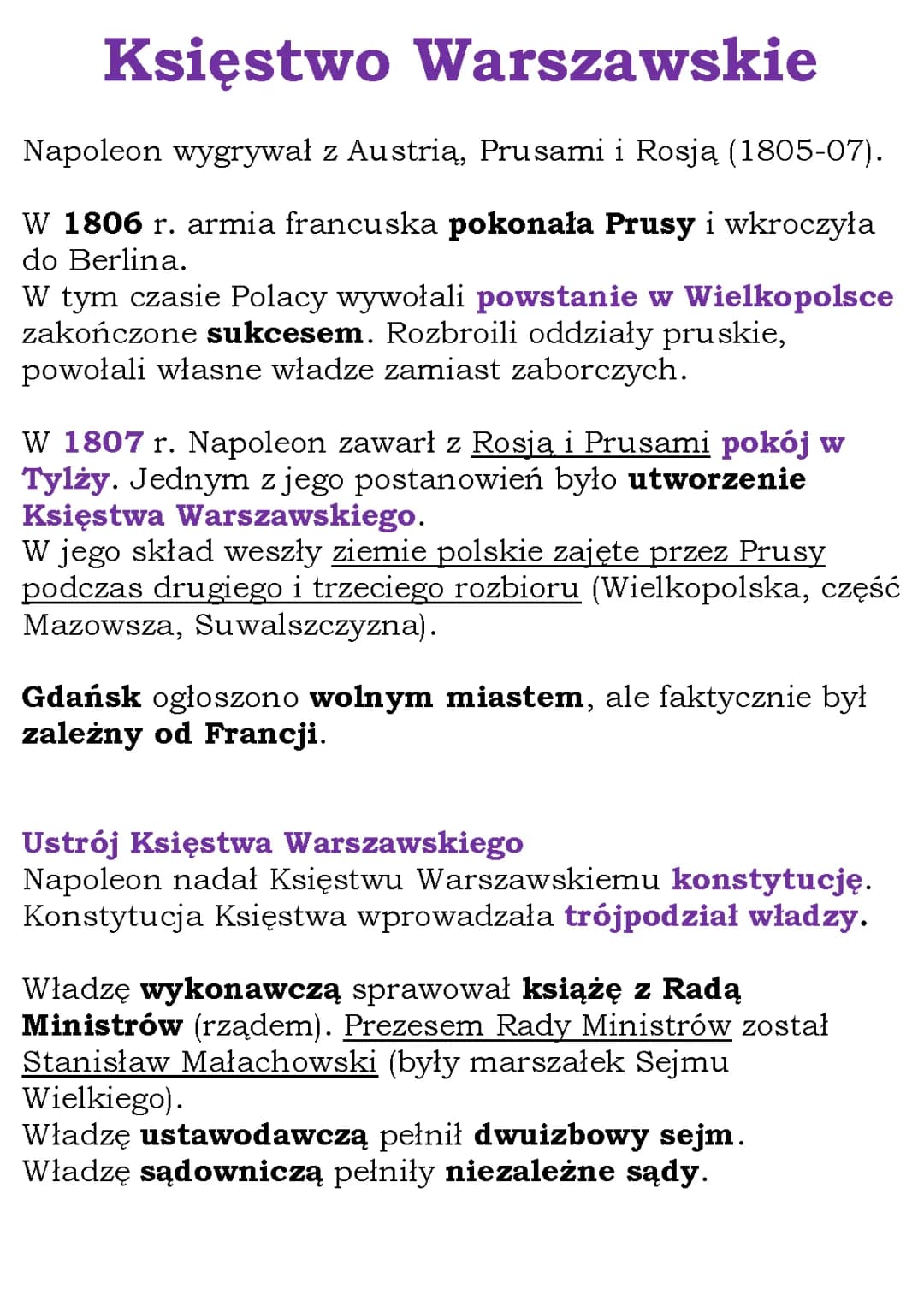 Księstwo Warszawskie (NE kl 6)