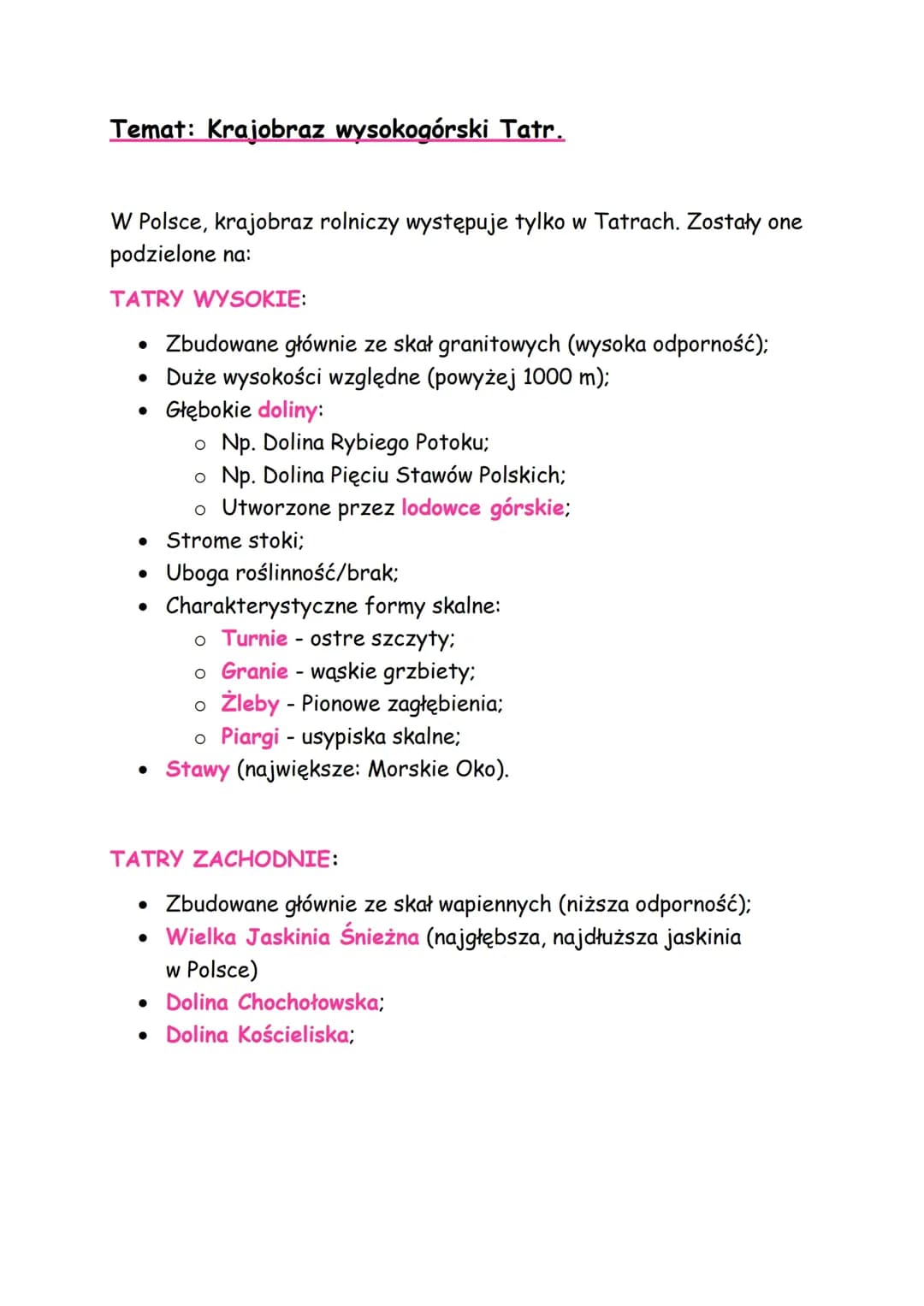 Krajobraz wysokogórski Tatr