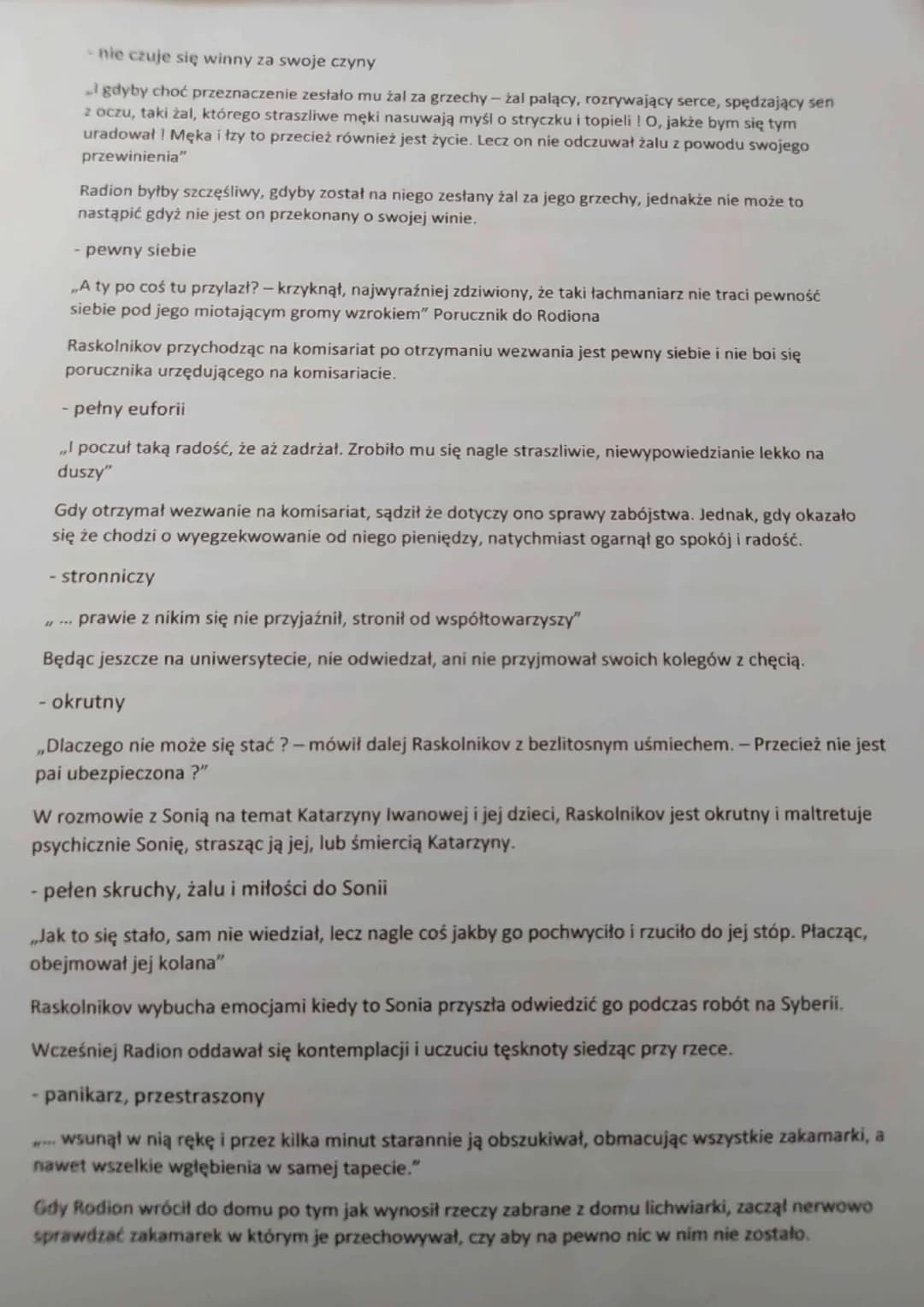 Raskolnikow: Cechy, Charakterystyka i Wygląd