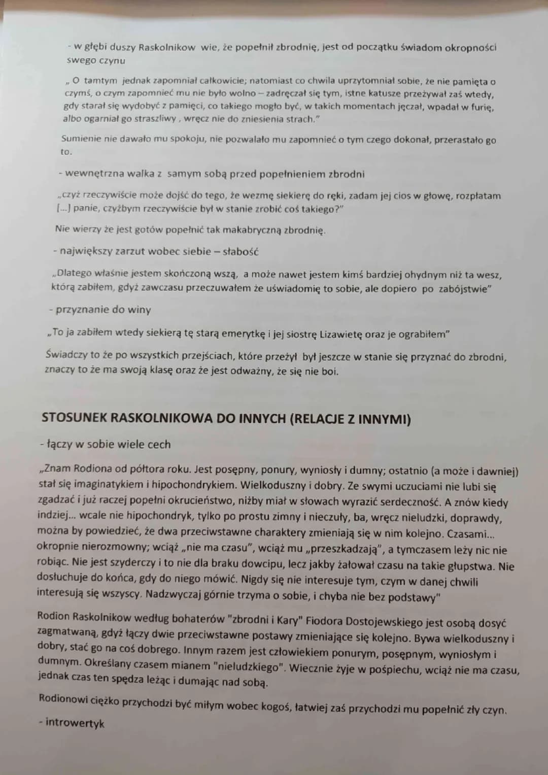 Raskolnikow: Cechy, Charakterystyka i Wygląd