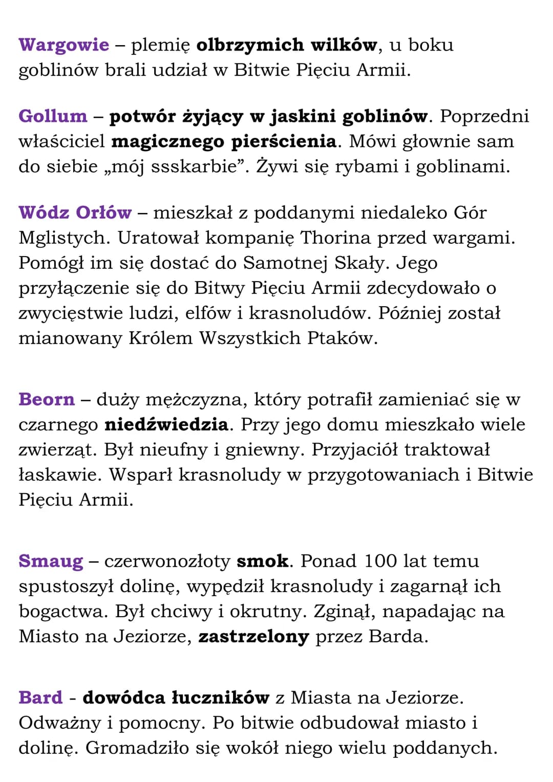„Hobbit, czyli tam i z
powrotem" - opracowanie
Tytuł: „Hobbit, czyli tam i z powrotem”
Autor: J.R.R. Tolkien
Czas akcji: Trzecia Era Śródzie