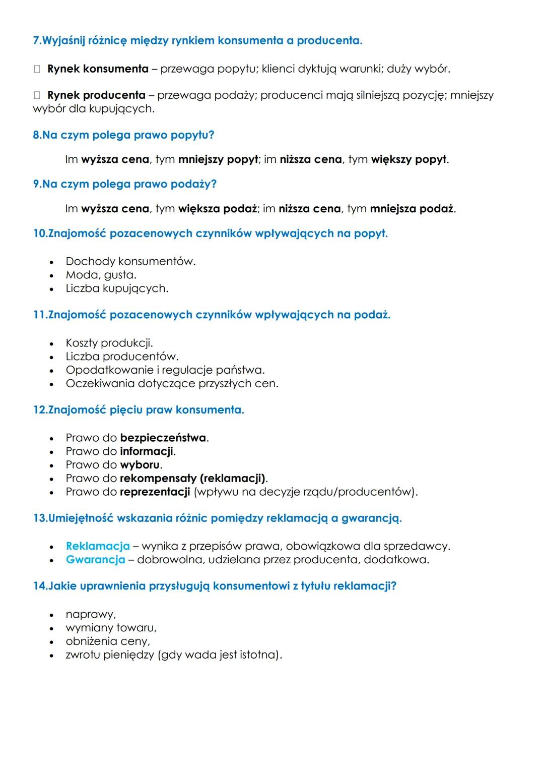 # POWTÓRZENIE WIADOMOŚCI- GOSPODARKA RYNKOWA

1.Czym jest rozwój społeczno- gospodarczy?

Poprawa warunków życia ludzi oraz rozwój gospodark