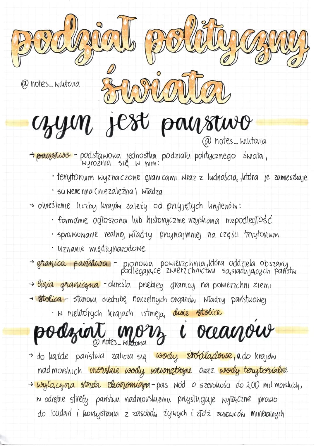 podział polityczny
świnta
czym jest panstwo
сзус
@notes_wiltona
@notes_wiktoria
panstwo - podstawowa jednostka podziału politycznego świata,