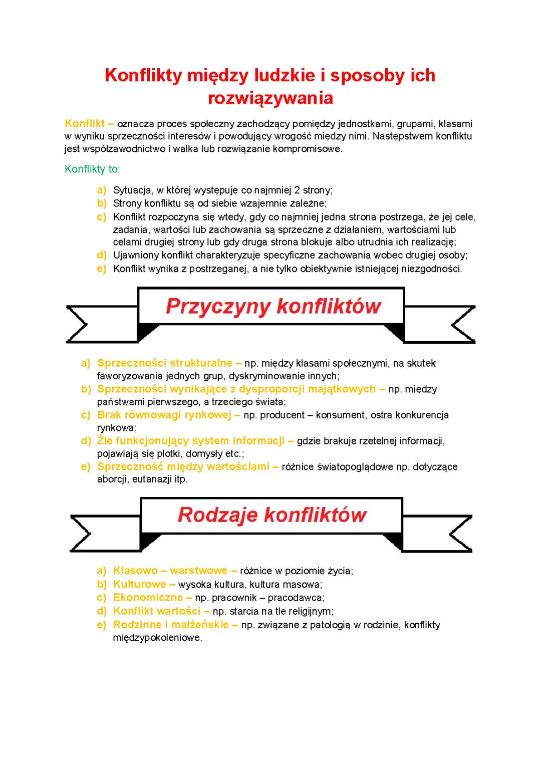 Konflikty między ludzkie 