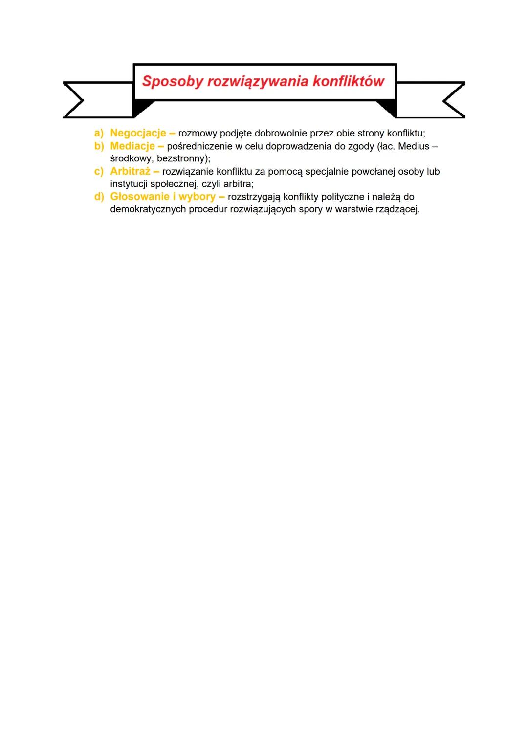 Konflikty między ludzkie i sposoby ich
rozwiązywania
Konflikt- oznacza proces społeczny zachodzący pomiędzy jednostkami, grupami, klasami
w 