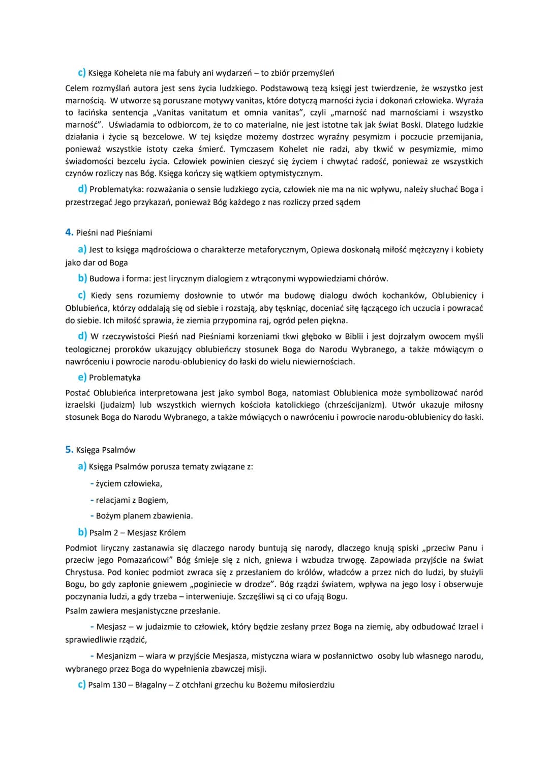 1. Biblia jest świętą księgą, zbiorem prawd objawionych i przykazań uczących jak żyć. Stała się ona jednocześnie
źródłem motywów dla pokoleń