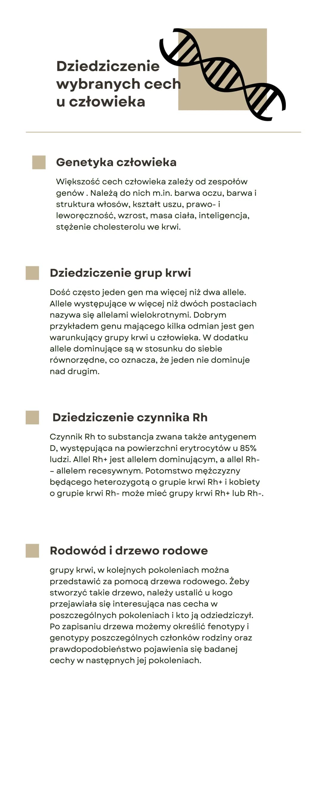 M
Dziedziczenie
wybranych cech
u człowieka
Genetyka człowieka
Większość cech człowieka zależy od zespołów
genów. Należą do nich m.in. barwa 