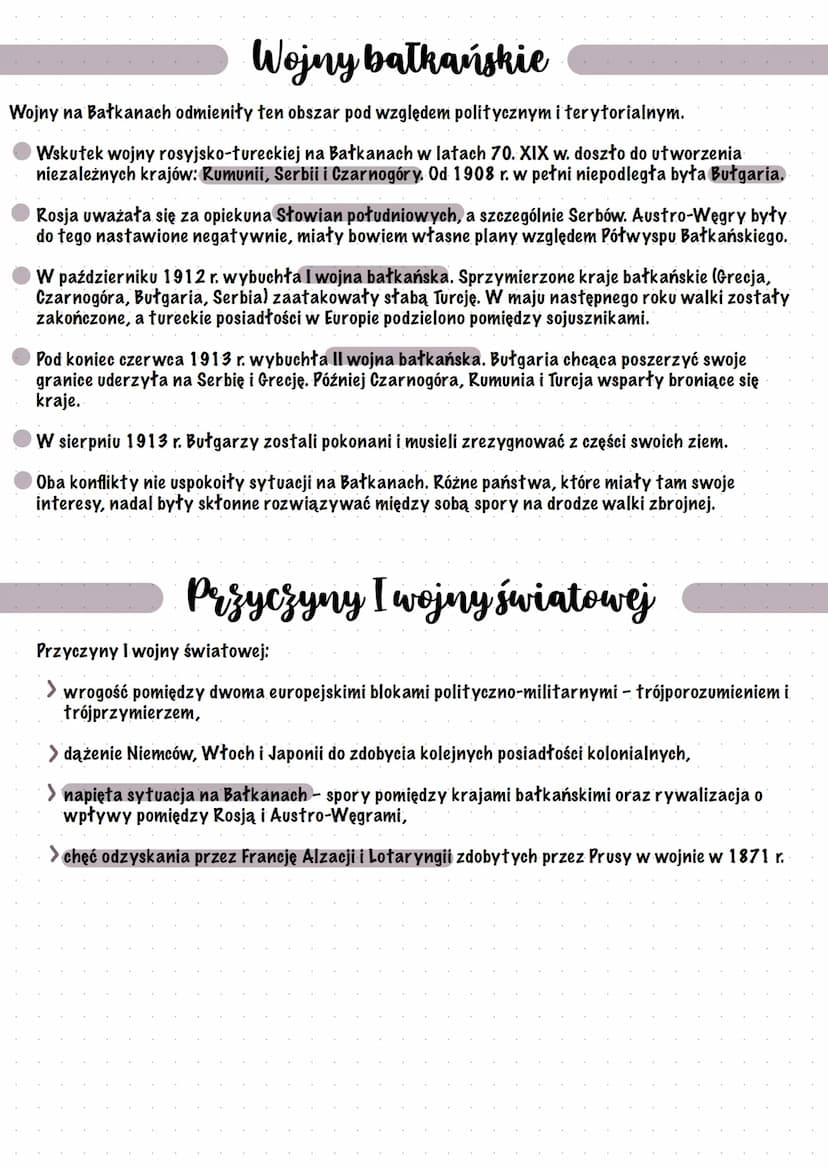 Przyczyny I wojny
światowej
Rywalizacja między mocarstwami
Na przełomie XIX i XX w. zaczęły narastać napięcia pomiędzy różnymi państwami.
Po