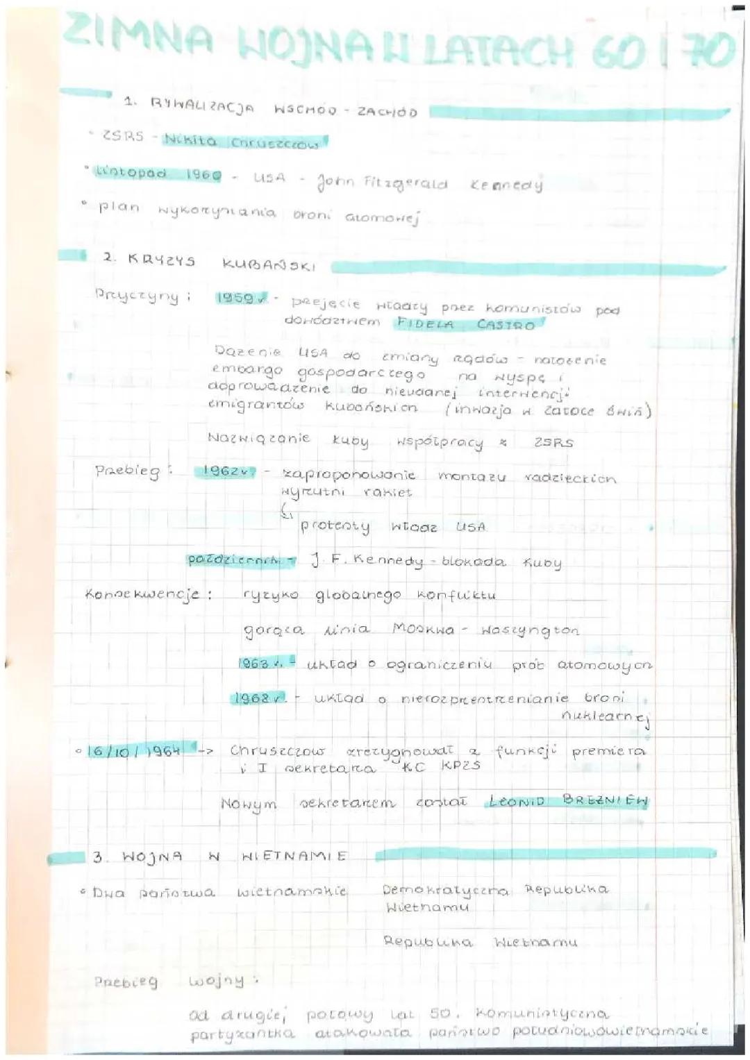 Zimna Wojna: Kluczowe Wydarzenia z Lat 60. i 70.