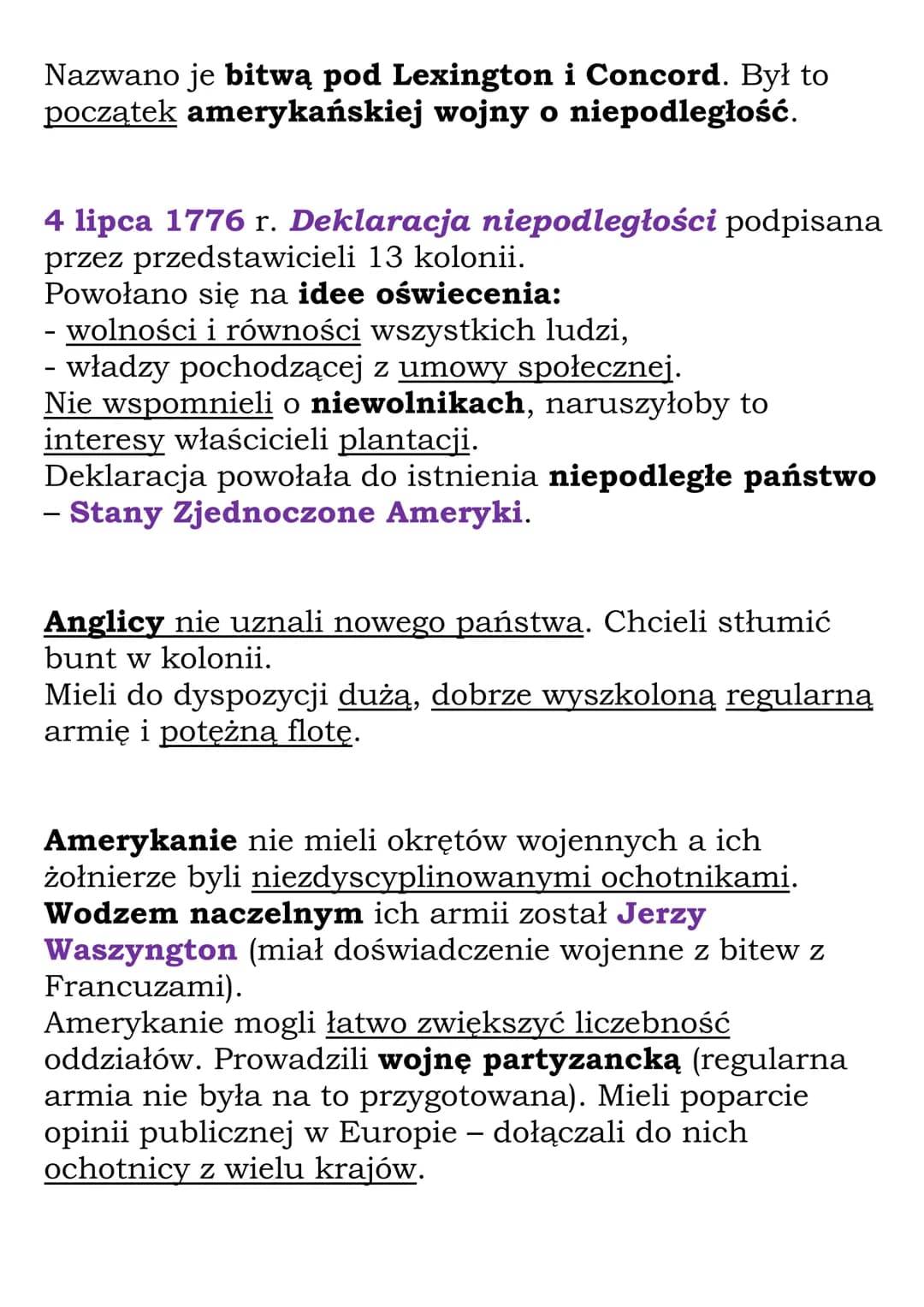 Powstanie Stanów
Zjednoczonych
Stany Zjednoczone Ameryki (wiek
XVIII)
Na początku XVII w.:
- Anglicy założyli pierwsze osady na wschodnim
wy