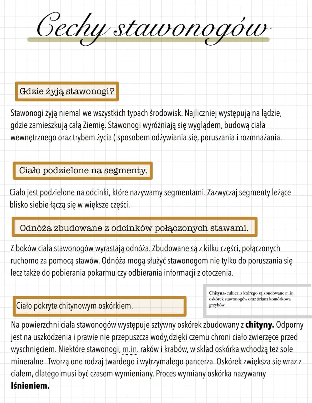 Cechy stawonogów
Gdzie żyją stawonogi?
Stawonogi żyją niemal we wszystkich typach środowisk. Najliczniej występują na lądzie,
gdzie zamieszk