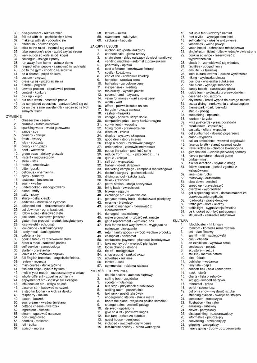 2
2.
3.
4
4.
plain-
5.
6
b.
CZŁOWIEK
1. surname nazwisko
occupation - zawód
elderly - starszy
- pospolity, nieatrakcyjny
overweight - z nadw