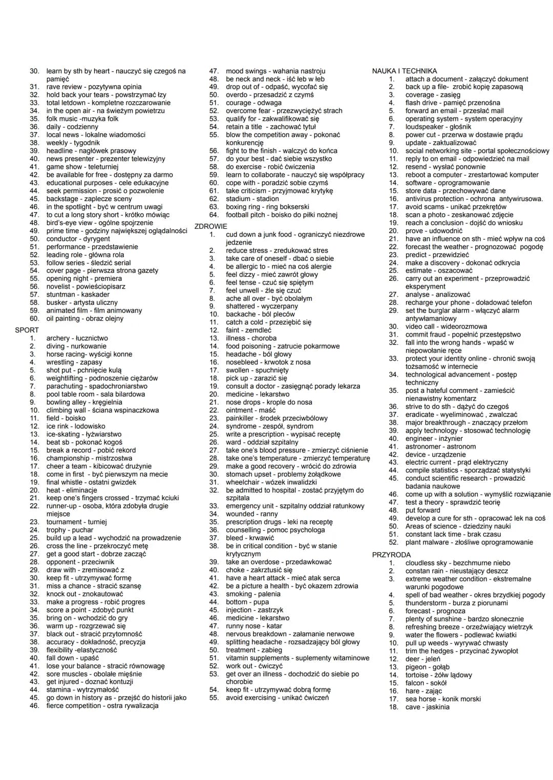 2
2.
3.
4
4.
plain-
5.
6
b.
CZŁOWIEK
1. surname nazwisko
occupation - zawód
elderly - starszy
- pospolity, nieatrakcyjny
overweight - z nadw