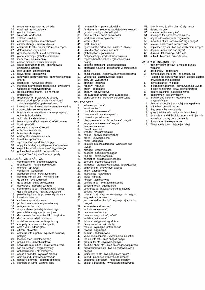 2
2.
3.
4
4.
plain-
5.
6
b.
CZŁOWIEK
1. surname nazwisko
occupation - zawód
elderly - starszy
- pospolity, nieatrakcyjny
overweight - z nadw