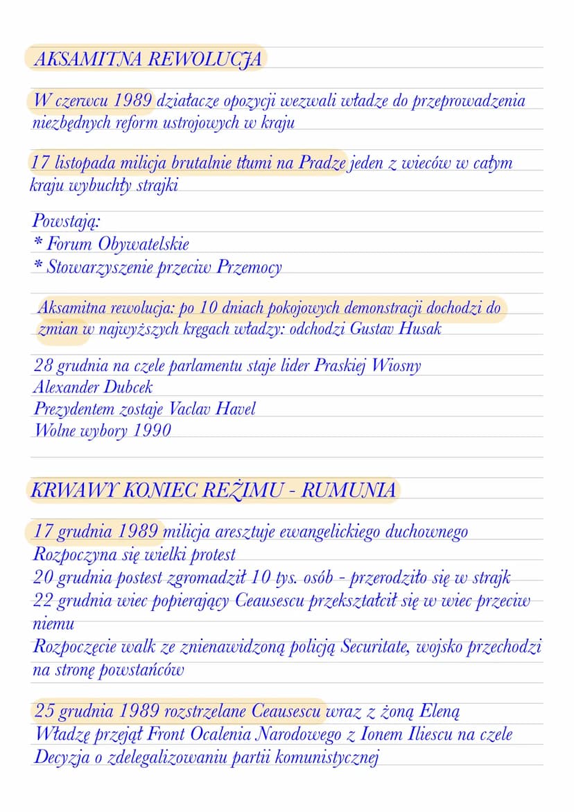 KRYZYS BLOKU KOMUNISTYCZNEGO
ZSRS W CZASACH BREŻNIEWA
Wedle doktryny Brezniewa nie dopuszczano do zwiększenia stopnia
niezależności krajów k