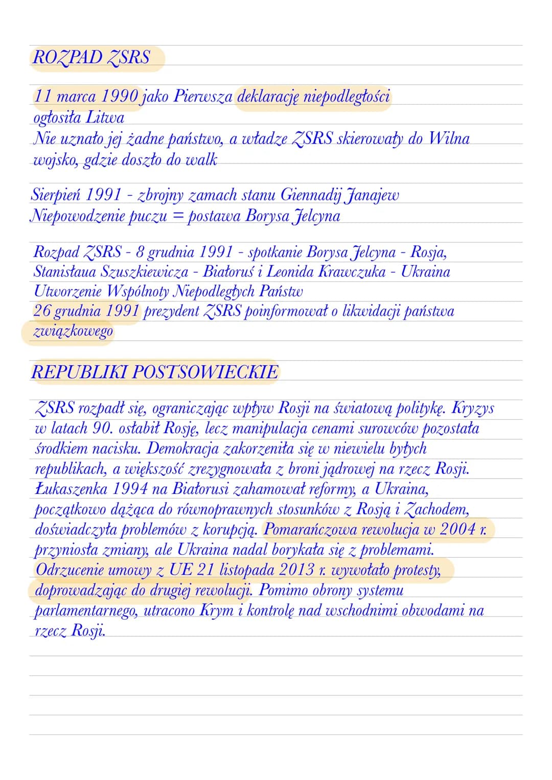 KRYZYS BLOKU KOMUNISTYCZNEGO
ZSRS W CZASACH BREŻNIEWA
Wedle doktryny Brezniewa nie dopuszczano do zwiększenia stopnia
niezależności krajów k