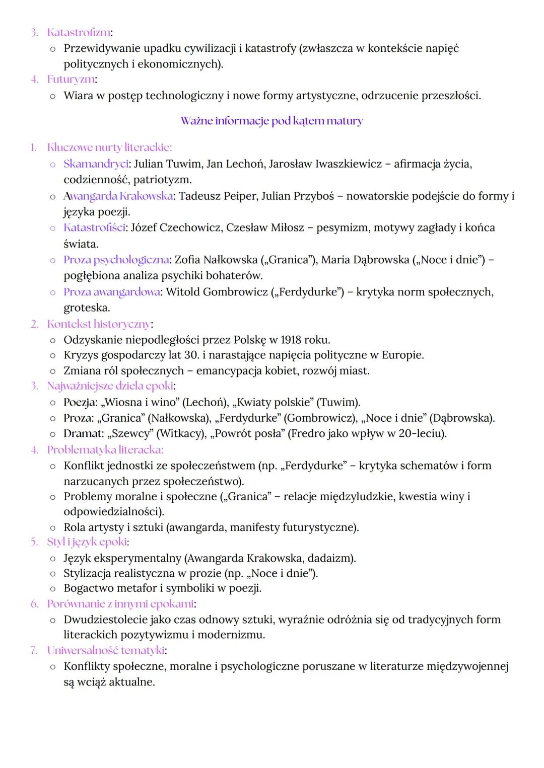 20ALÉCIE
MIĘDZYWOJENNE
Nazwa epoki
Dwudziestolecie międzywojenne - epoka literacka i kulturowa obejmująca lata między I a II
wojną światową.