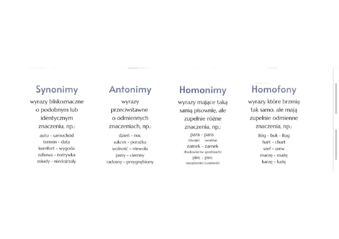 Synonimy/Antonimy/Homonimy/Homofony