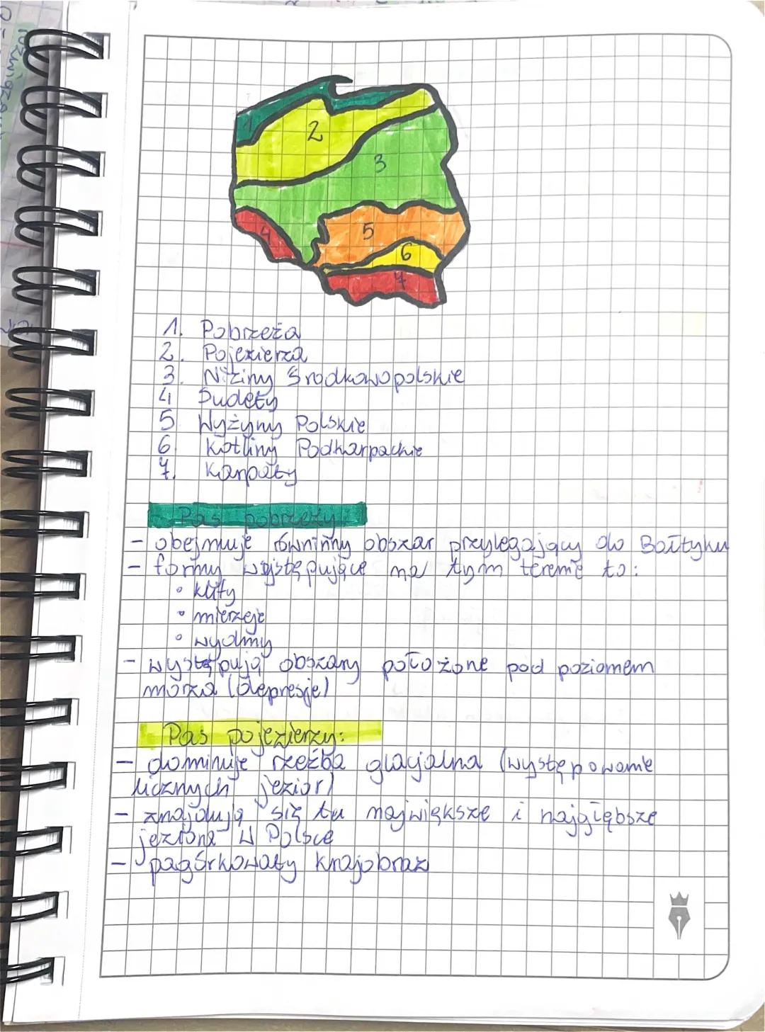 Pasy rzeźby terenu w Polsce - Klasa 5 | Krainy Geograficzne i Zlodowacenia