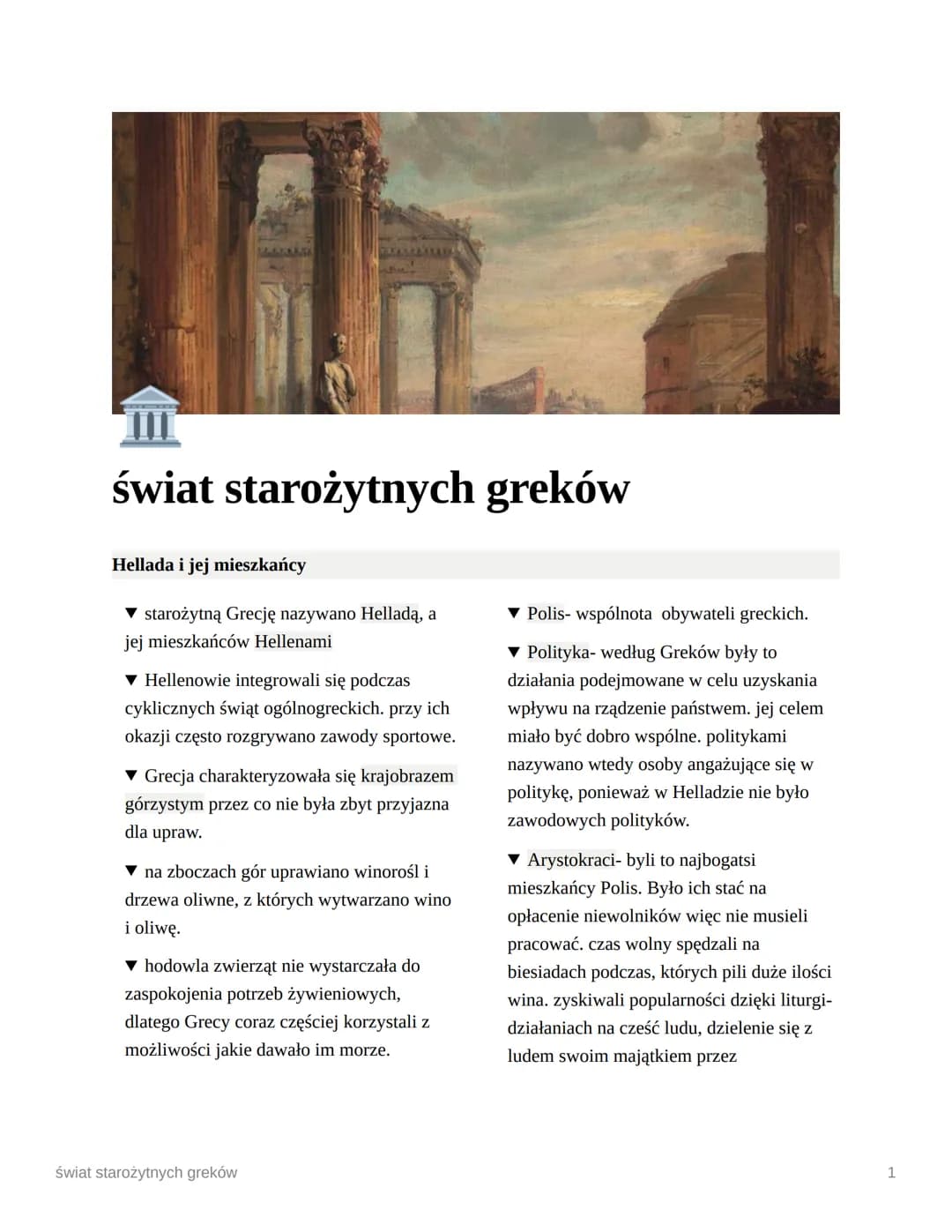 10.
świat starożytnych greków
Hellada i jej mieszkańcy
▼ starożytną Grecję nazywano Helladą, a
jej mieszkańców Hellenami
▾ Hellenowie integr