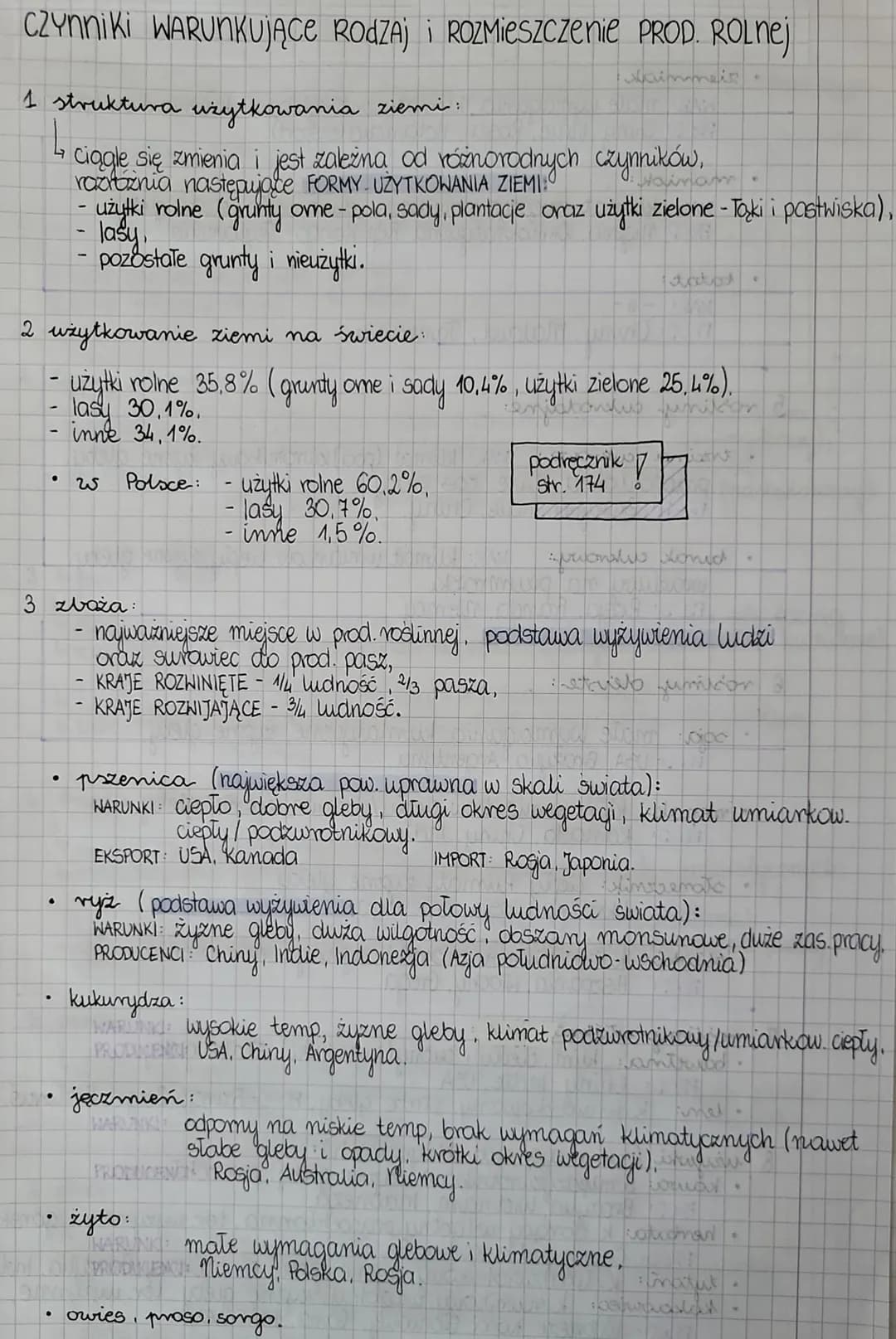 
<p>Struktura użytkowania ziemi w Polsce ciągle się zmienia i jest zależna od różnorodnych czynników. Wyróżnia się następujące formy użytkow