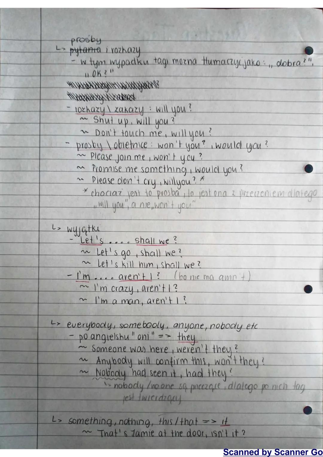 # Question Tags

- hrothie pytania, ktore dodaje się do zdan twierdzących lub
przeczących, aby uzyskać potwierdzenie od rozmowly

- można tl