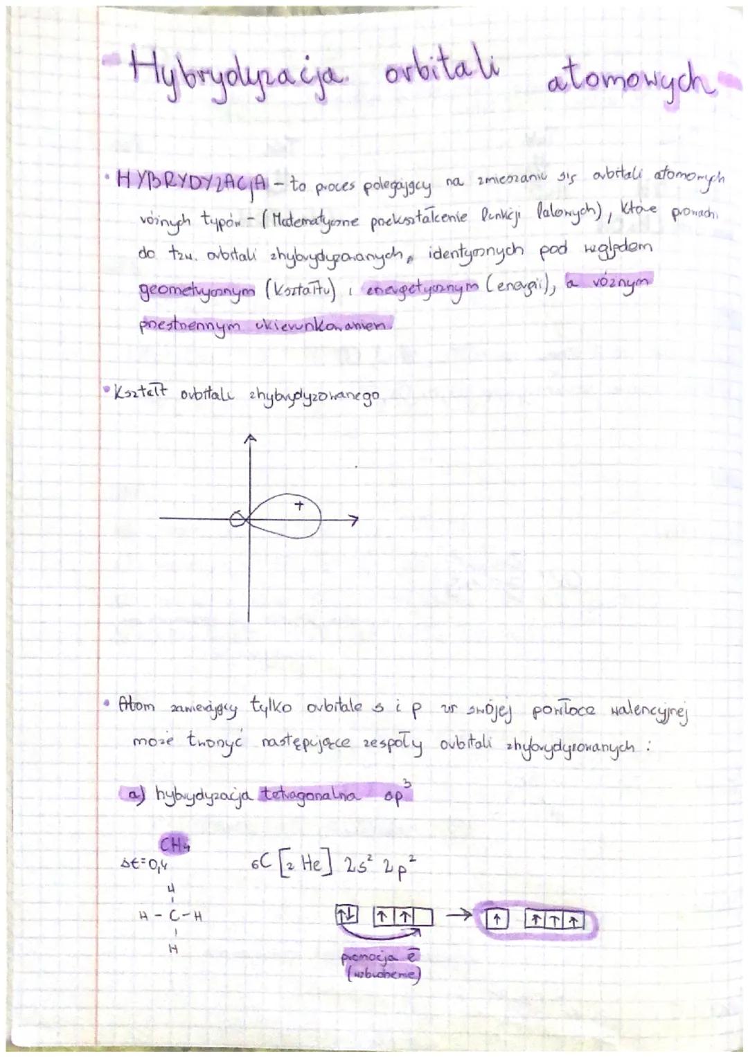Hybrydyzacja orbitali
4
• Kształt oubitalu zhybrydyzowanego
HYBRYDYZACJA - to proces polegający
na zmieszaniu się orbitali atomorych
voinych
