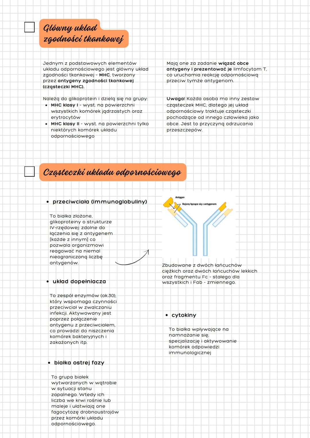 Układ
odpornościowy
człowieka
Budowa
- narządy układu
limfatycznego
- komórki układu
odpornościowego:
⚫ makrofagi
⚫ neutrofile
Funkcje
Układ