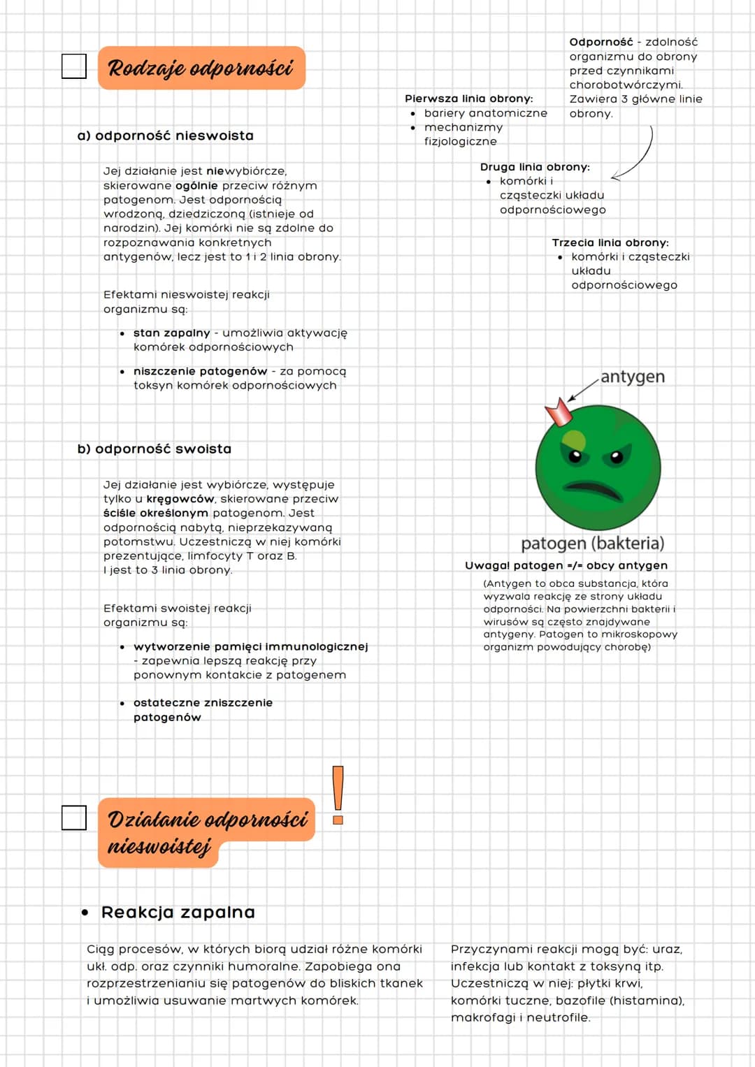 Układ
odpornościowy
człowieka
Budowa
- narządy układu
limfatycznego
- komórki układu
odpornościowego:
⚫ makrofagi
⚫ neutrofile
Funkcje
Układ