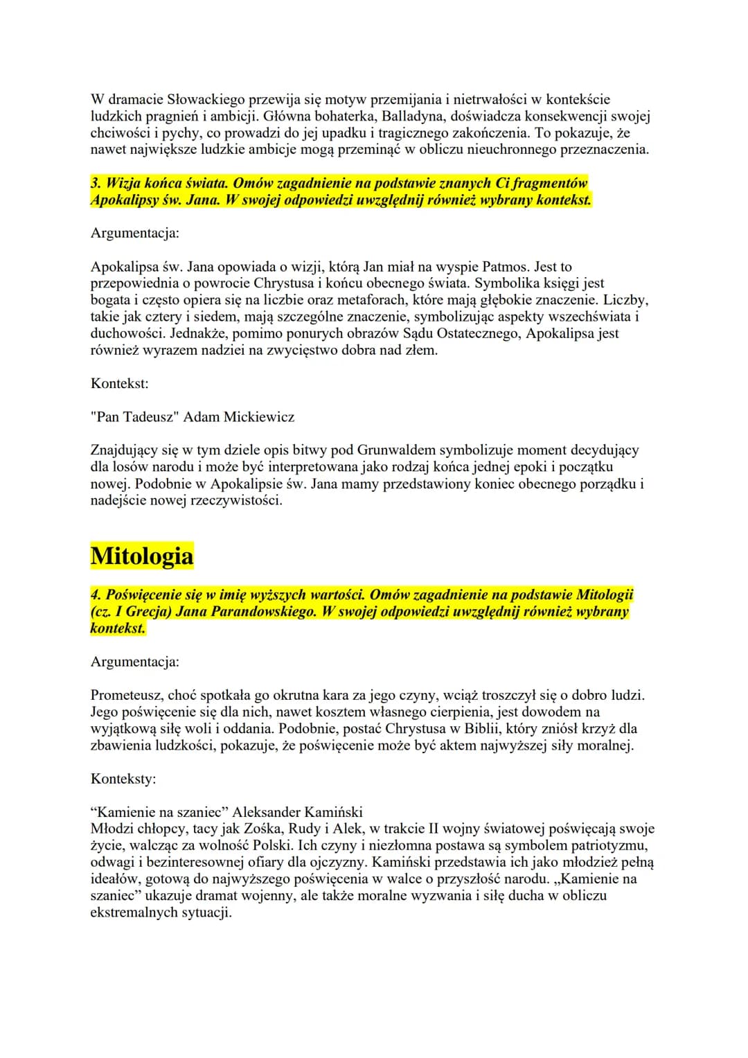 # Biblia

1. Motyw cierpienia niezawinionego. Omów zagadnienie na podstawie znanych Ci
fragmentów Księgi Hioba. W swojej odpowiedzi uwzględn