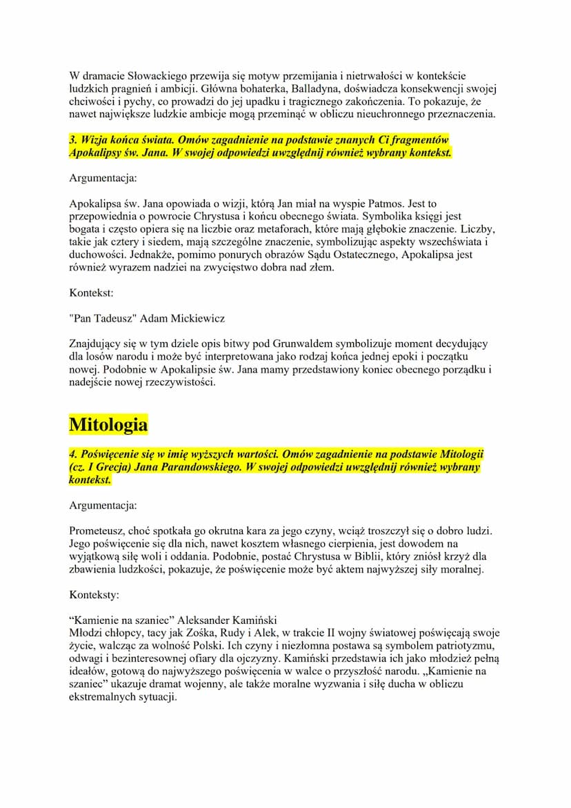 # Biblia

1. Motyw cierpienia niezawinionego. Omów zagadnienie na podstawie znanych Ci
fragmentów Księgi Hioba. W swojej odpowiedzi uwzględn