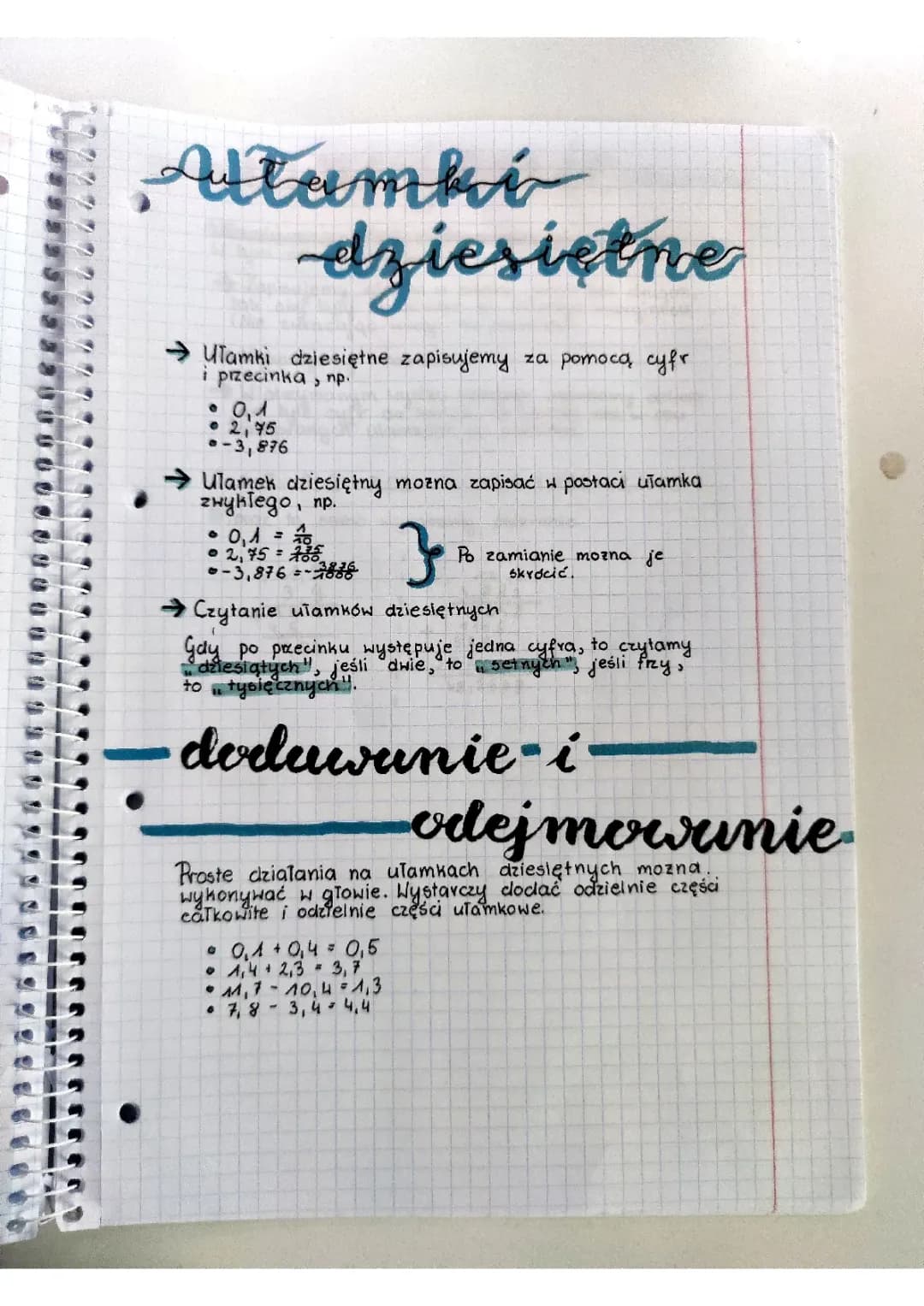 Ułamki dziesiętne