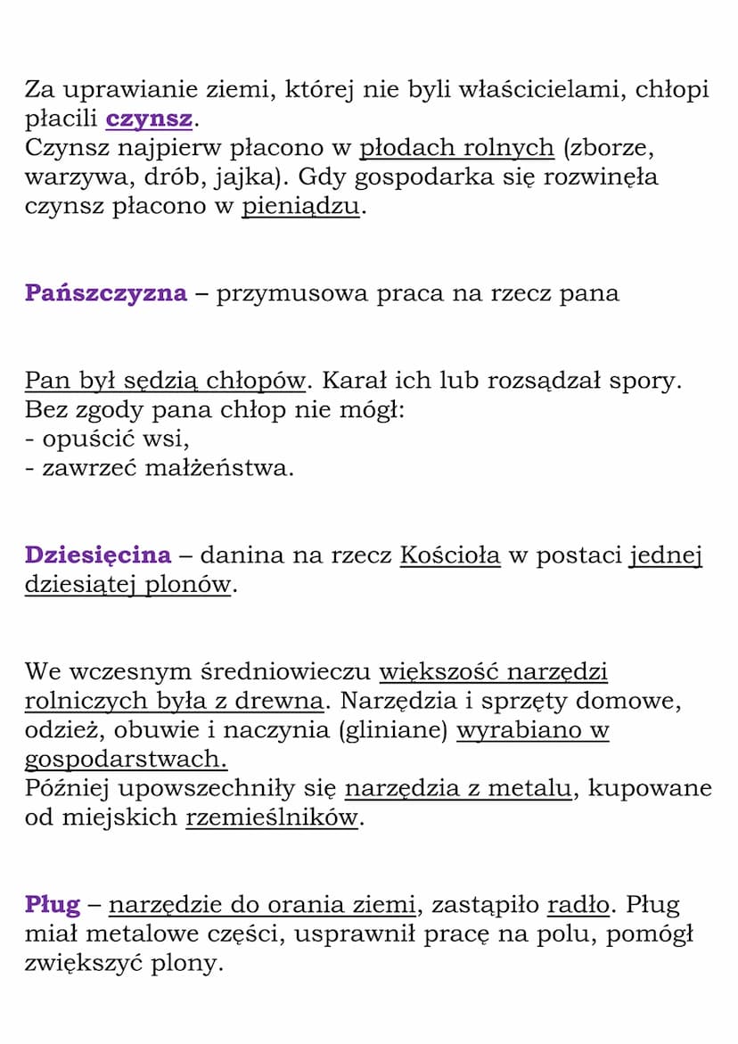 
<p>Na początku średniowiecza prawie cała ludność Europy Zachodniej mieszkała na wsi. Ludzie ci ciężko pracowali, ponieważ w przypadku nieur