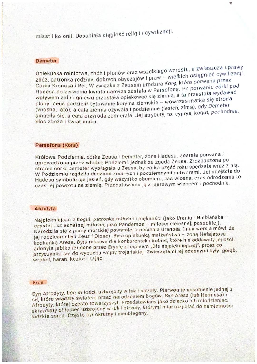 Zeus (Dzeus)
Władca Olimpu i główny bóg greckiego panteonu, ojciec wielu bogów. Przede
wszystkim władał niebem- rozjaśniał je bądź zasnuwał 