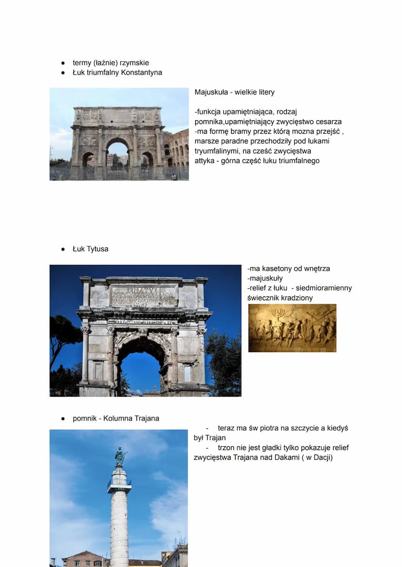 KOLOSEUM
Amfiteatr Flawiuszów
Circus Maximus- cyrk
Sztuka starożytnego Rzymu
-walki gladiatorów
- rzymianie wymyślili ŁUK
-półkolumna
- wymy