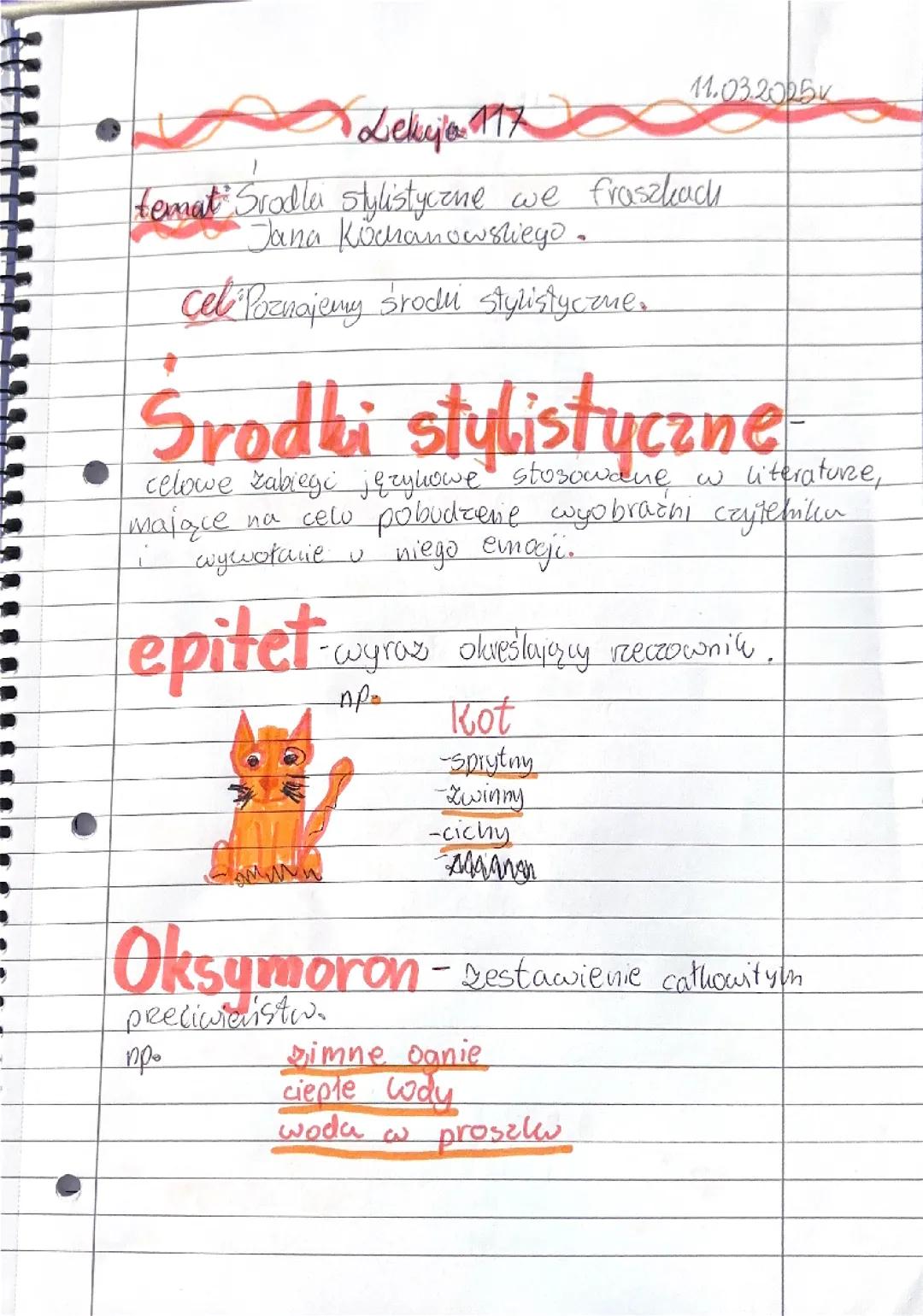 Środki Stylistyczne w Języku Polskim