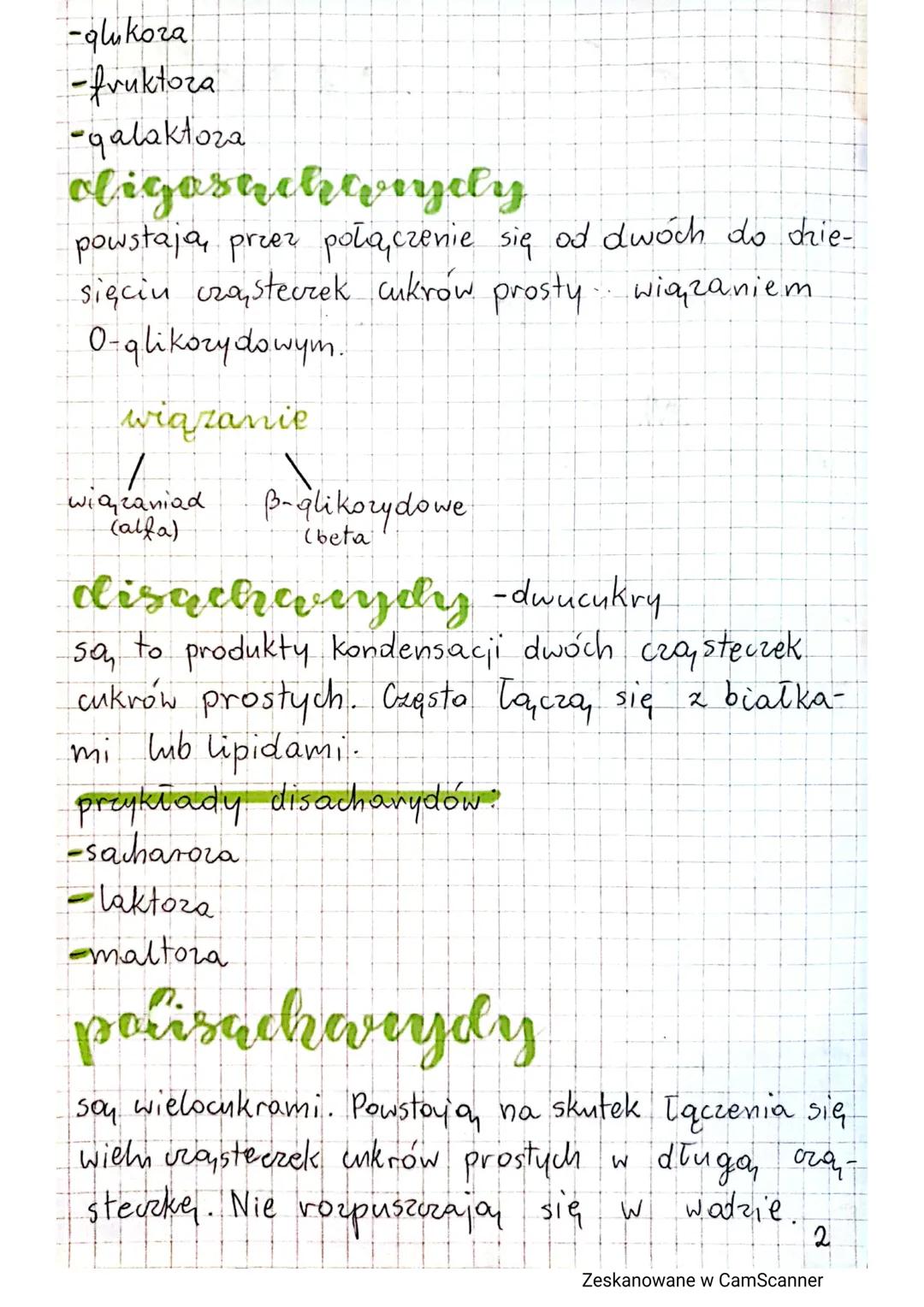 # sacharydy

Nazywamy je również cukrami lub węglowodana mi.
Powstają w procesie fotosyntezy. Sa, zbudowane
z węgla (C), wodoru (H), tlenu (