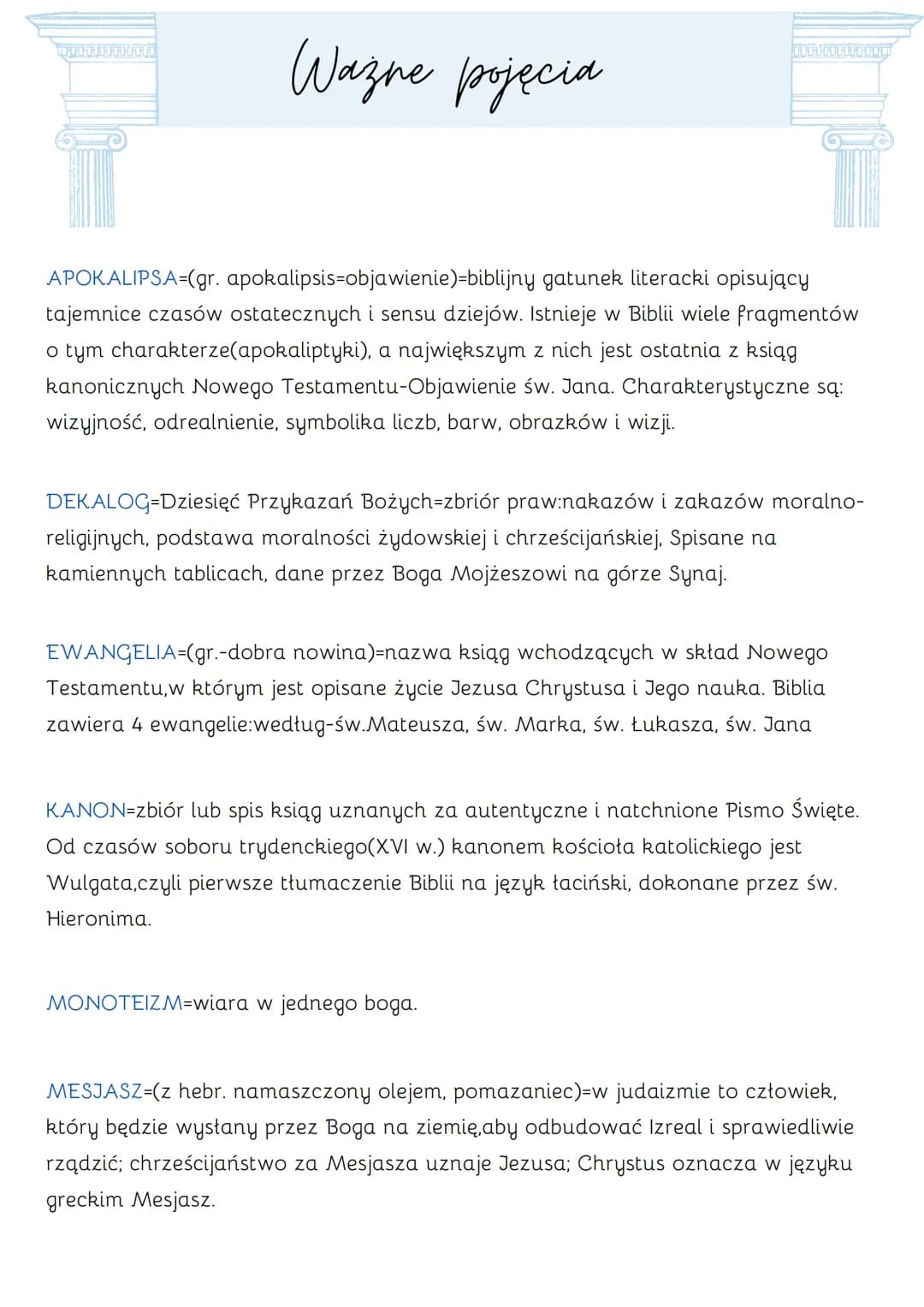
<p>Drugie źródło kultury europejskiej.</p>
<p>Nazwa dzieła oznacza w języku greckim "księgi". Biblia określana jest także jako Pismo Święte