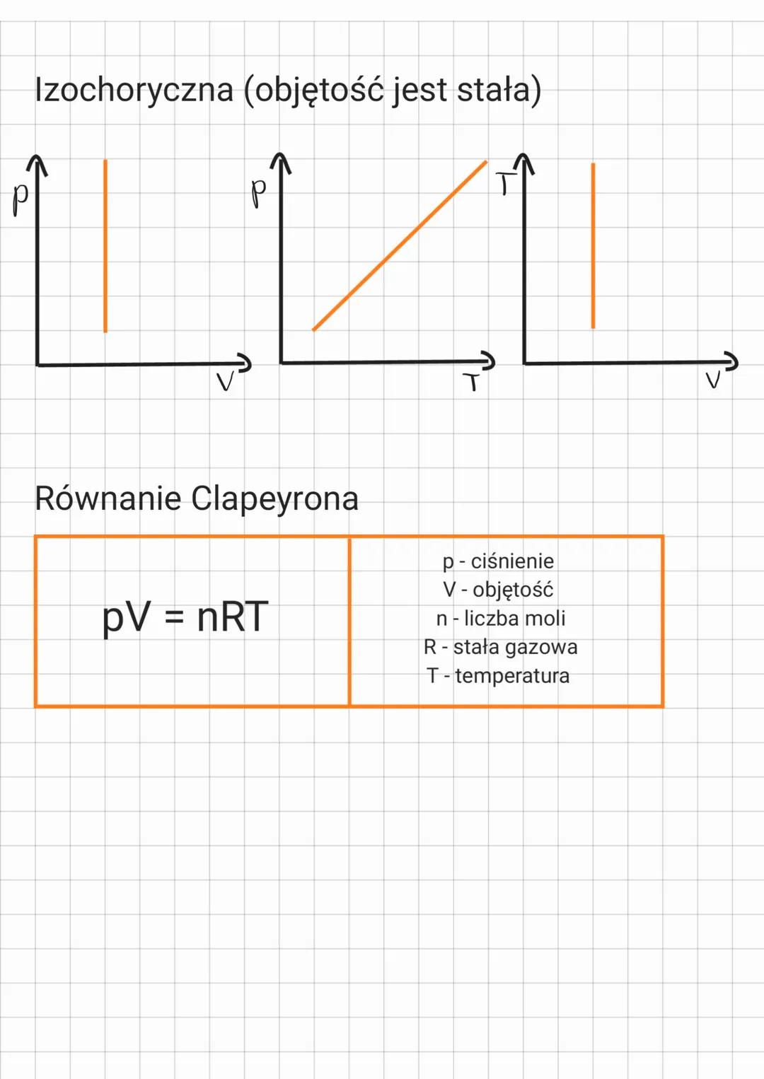 P₁
Przemiany gazowe
Izotermiczna (temperatura jest stała)
V
p²
T
Izobaryczna (ciśnienie jest stała)
P↑
T
V Izochoryczna (objętość jest stała