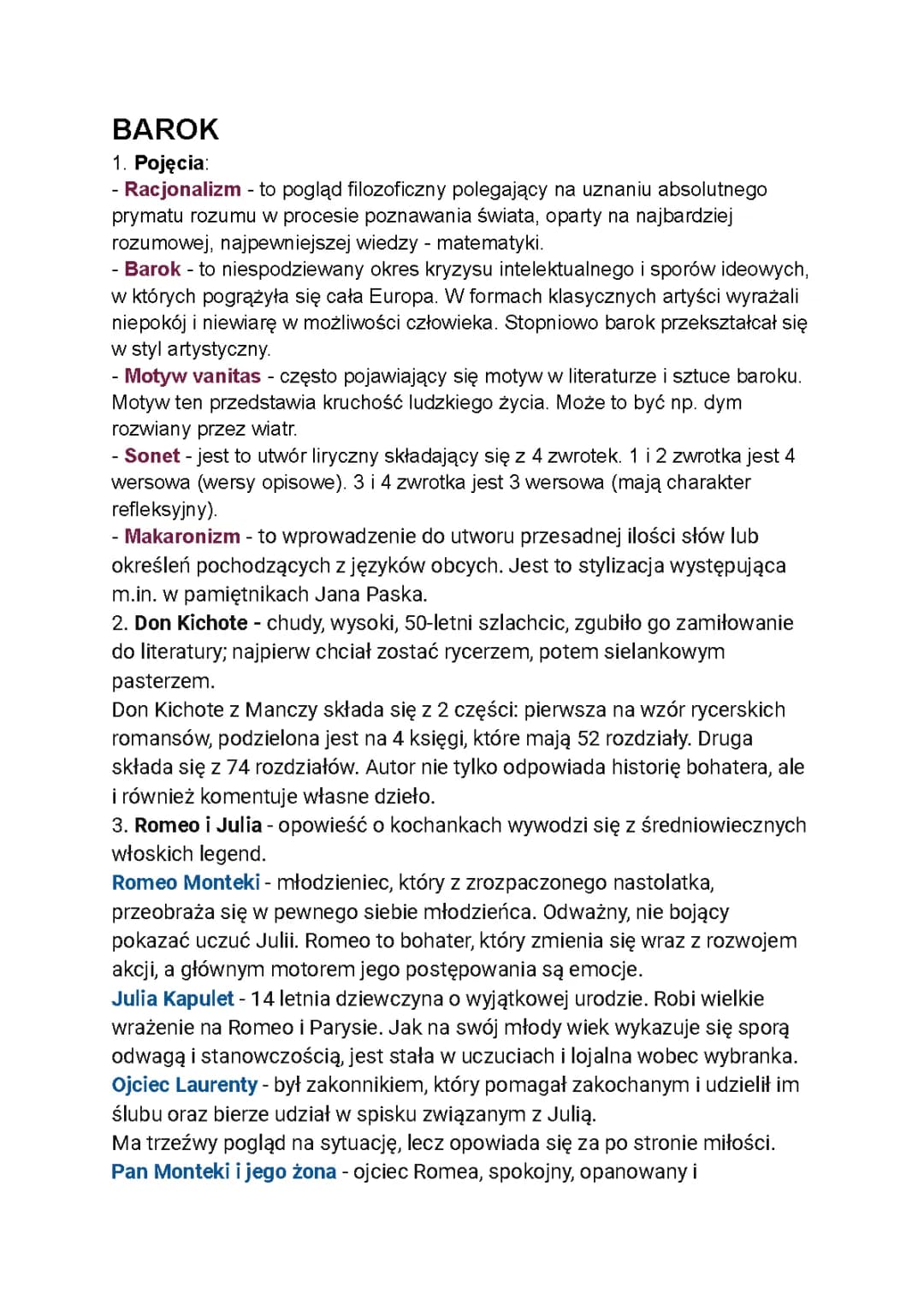 Barok: Epoka Ciekawostek - Notatki i Sztuka dla Młodych