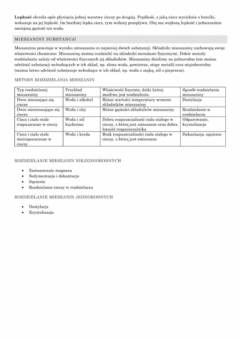 SUBSTANCJE I ICH WŁAŚCIWOŚCI
SUBSTANCJE CHEMICZNE
Substancje
Charakteryzują się określonymi właściwościami, dzięki którym można je zidentyfi