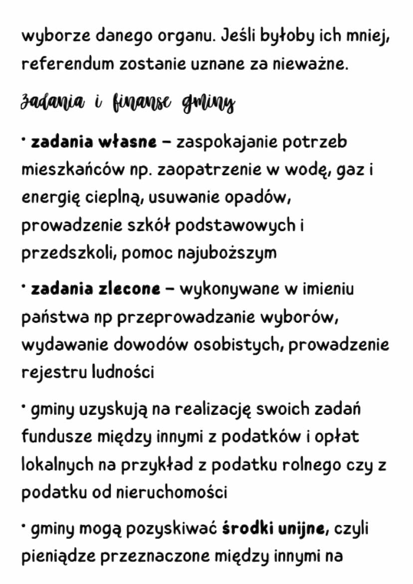 Samorząd gminny
Organy gminy
• gminy wiejskie - rada gminy i wójt
• miasta i gminy miejsko-wiejskie - rada miasta
i burmistrz
• duże miasta 