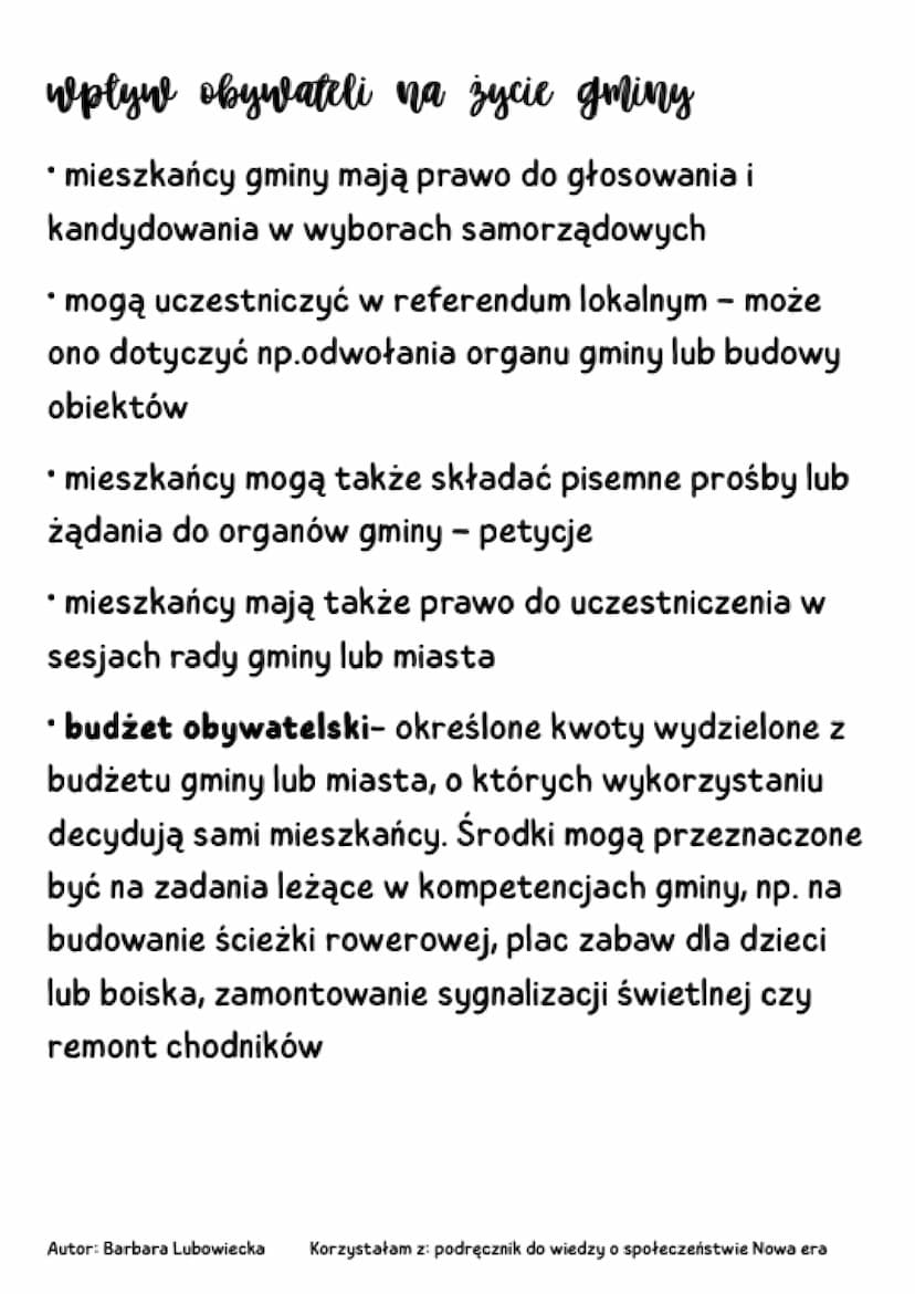 Samorząd gminny
Organy gminy
• gminy wiejskie - rada gminy i wójt
• miasta i gminy miejsko-wiejskie - rada miasta
i burmistrz
• duże miasta 