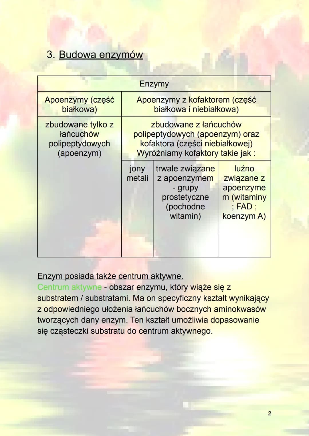 Budowa i działanie enzymów
1. Energia aktywacji - jest to energia potrzebna,
która trzeba dostarczyć do przeprowadzenia
procesu.
reakcja egz