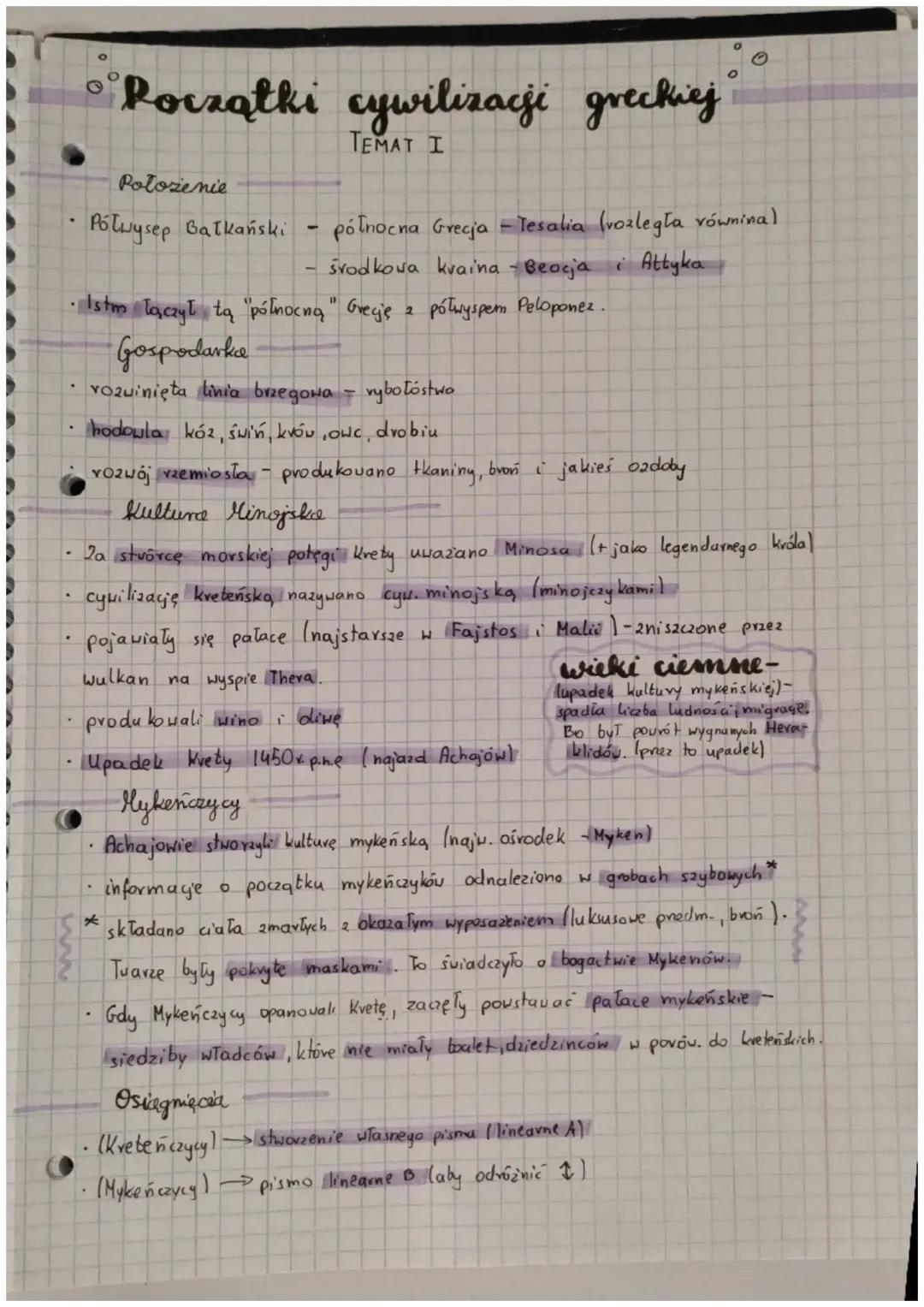 Początki cywilizacji greckiej