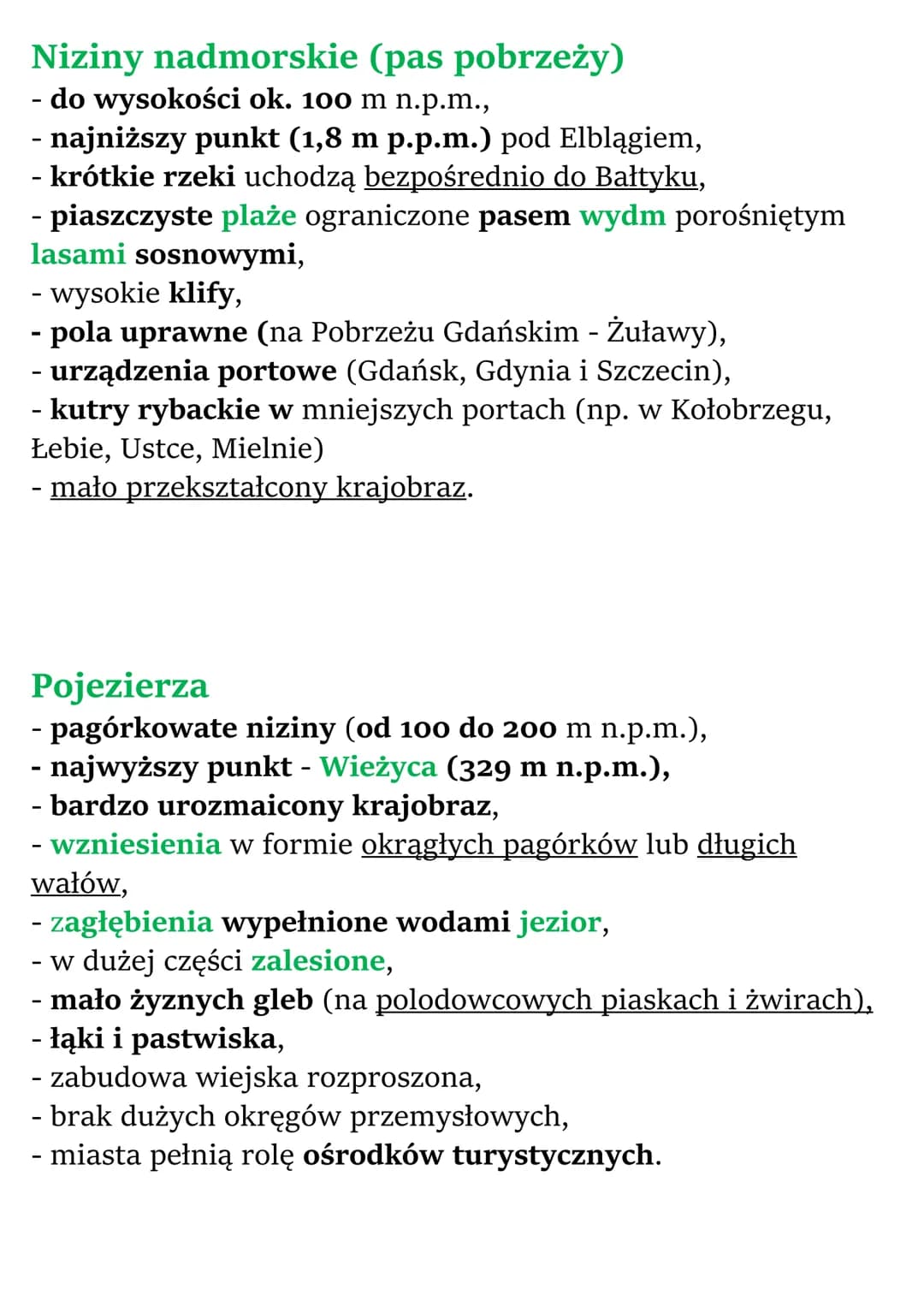 Krajobrazy Polski
Cechy ukształtowania powierzchni Polski
Ukształtowanie powierzchni jest elementem środowiska
przyrodniczego. Wiąże się z:

