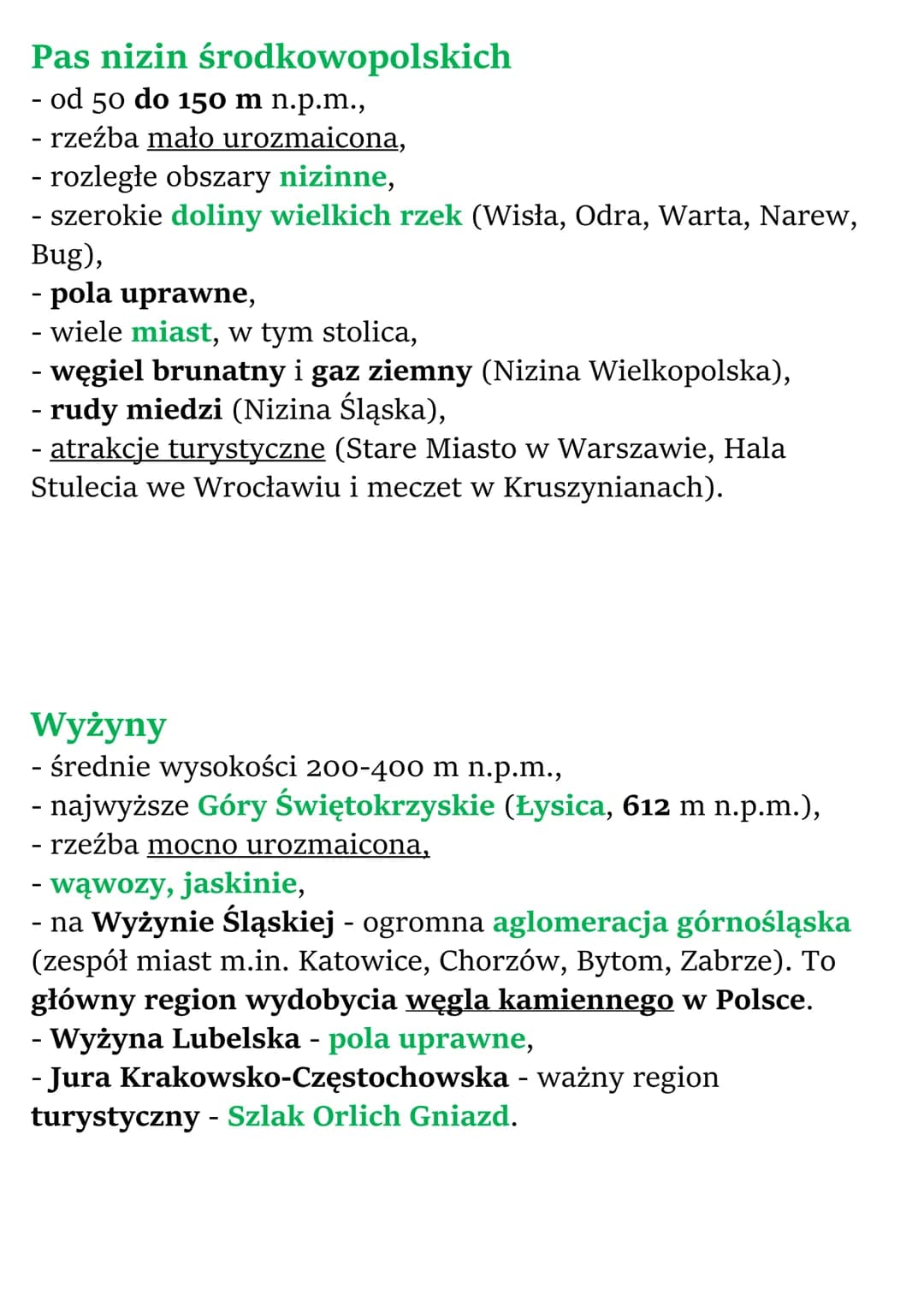 Krajobrazy Polski
Cechy ukształtowania powierzchni Polski
Ukształtowanie powierzchni jest elementem środowiska
przyrodniczego. Wiąże się z:
